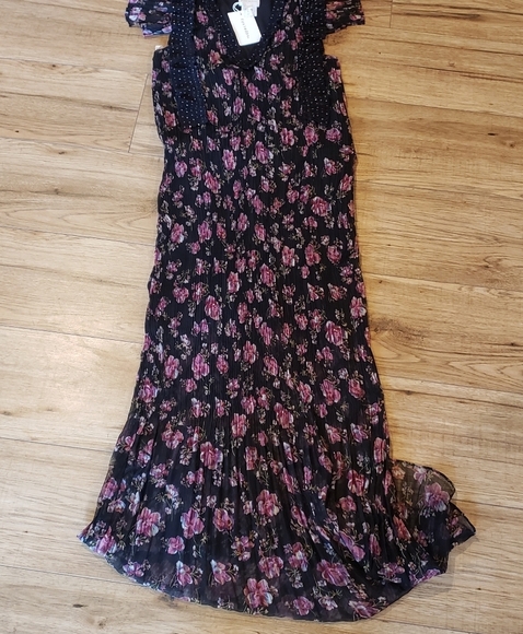 Foxiedox Floral Print Sheer Dress NEW - Picture 4 of 6